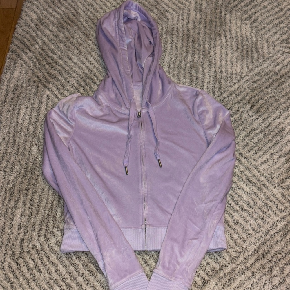 Aerie velvet cropped zip up
